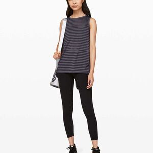 Lululemon Meet Halfway Tank Striped - moonwalk, appx small